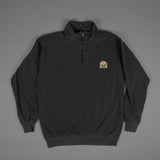 Trail 1/4 Zip Faded Black