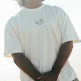 No Hat No Play Tee Ecru - Oversized Fit