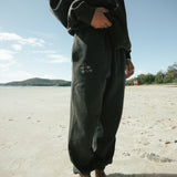 No Hat No Play Trackies Faded Black