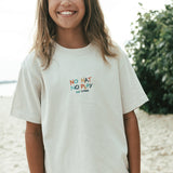 Kids No Hat No Play Tee Faded