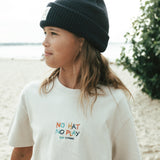 Kids No Hat No Play Beanie Deep Ocean