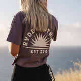 Women's Sunrise Crop Tee Lavender