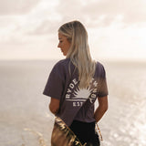 Women's Sunrise Crop Tee Lavender