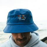 No Hat No Play Bucket Hat Blue Highlighter