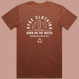 Born On The Water Tee Clay