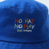 No Hat No Play Bucket Hat Blue Highlighter