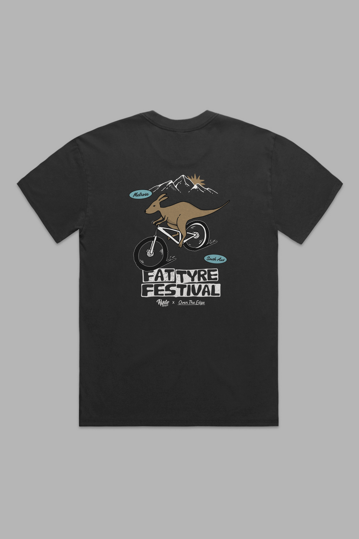 Ryde x Fat Tyre Festival Tee Faded Black