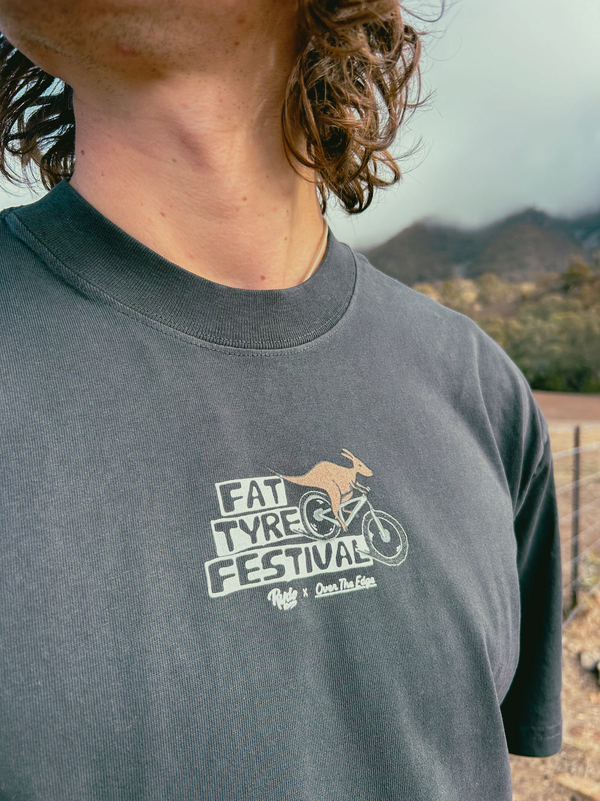 Ryde x Fat Tyre Festival Tee Faded Black