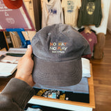 No Hat No Play Cord Cap Charcoal