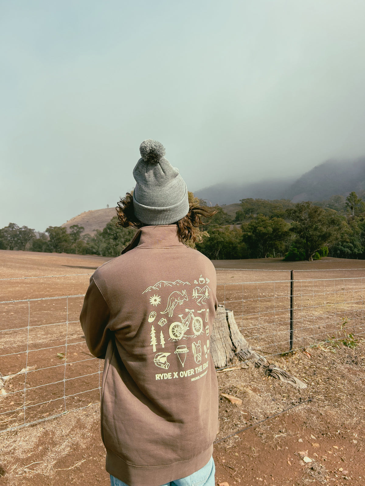 Ryde x OTE Trail Culture 1/4 Zip Walnut