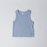 Womens Rib Crop Tank Powder