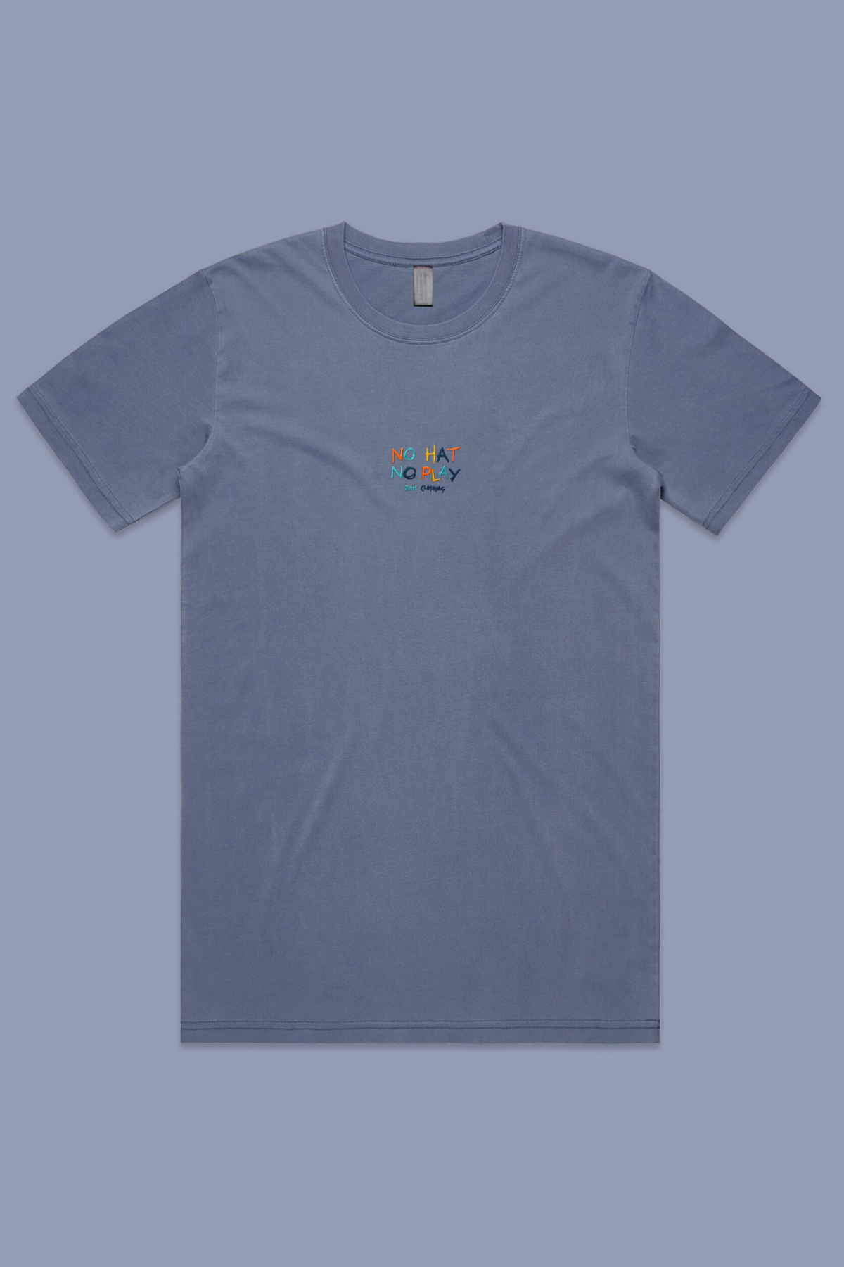 No Hat No Play Faded Blue Tee