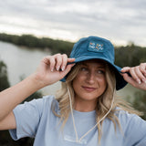 No Hat No Play Boonie Navy Texta
