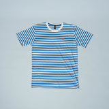 Ryde Embridered Logo Blue Stripe Tee