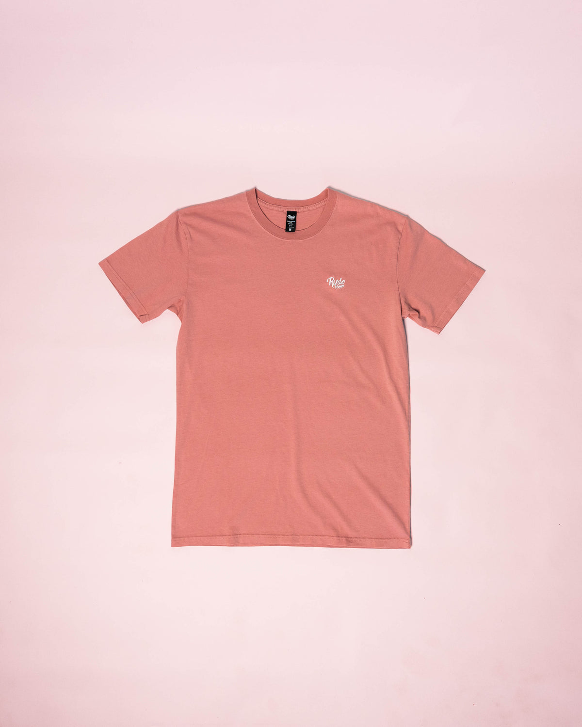 Ryde Embroidered Logo Tee Faded Pink