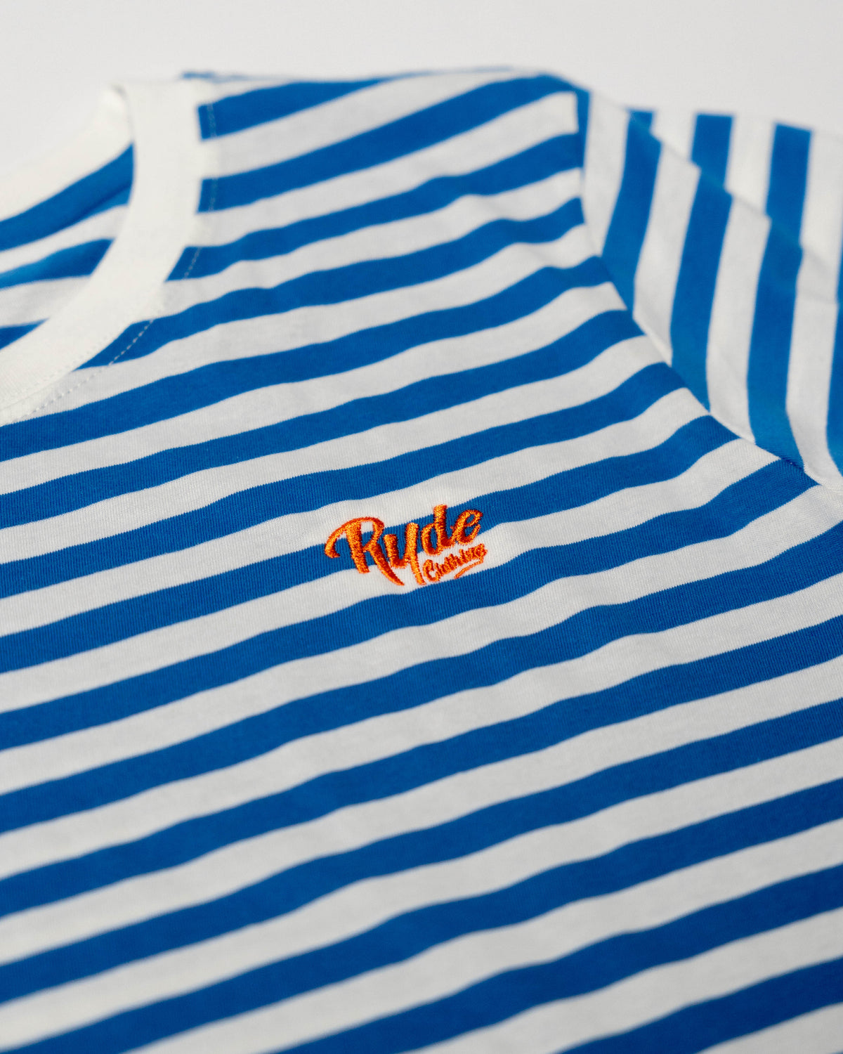 Women&#39;s Ryde Embroidered Logo Blue Stripe Tee