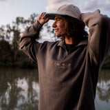 No Hat No Play 1/4 Zip Faded Grey