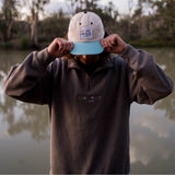 No Hat No Play 1/4 Zip Faded Grey