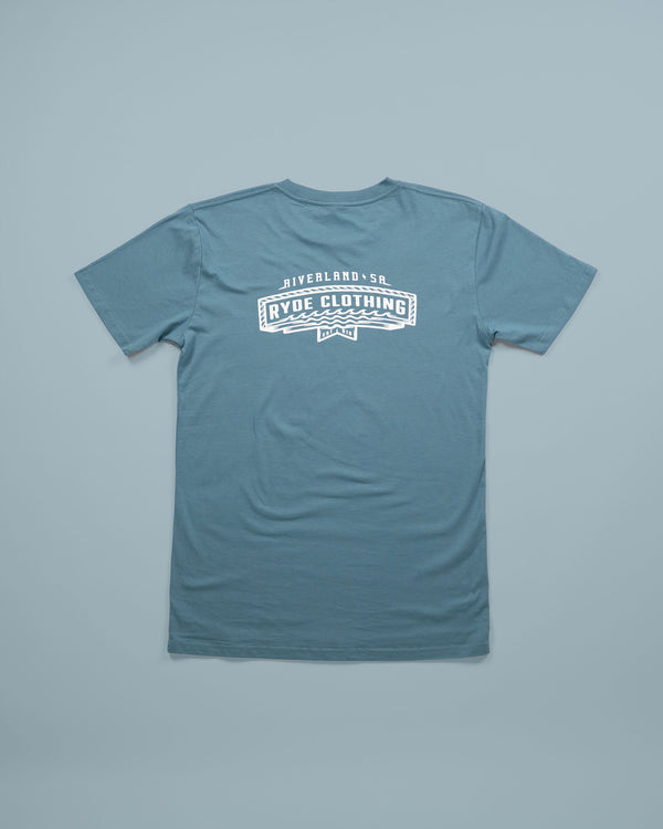 Riverland Tee Ocean Blue - RydeClothing