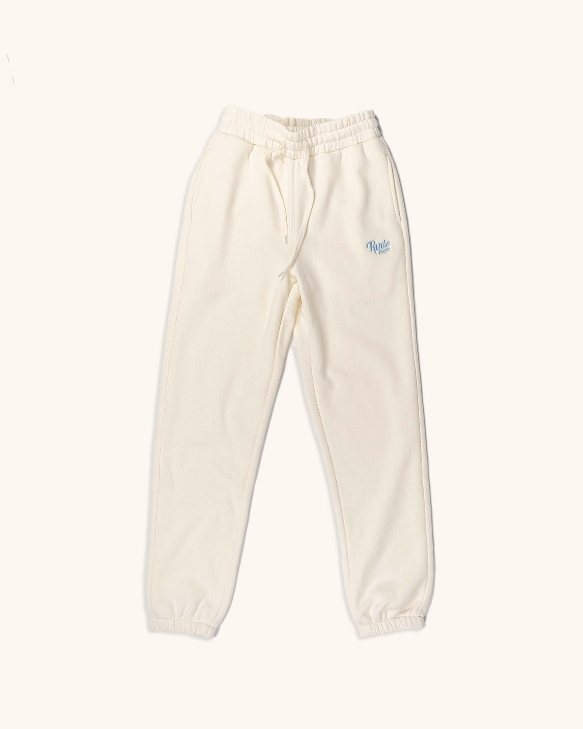 Women&#39;s Embroidered Trackies Cream