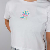 Women's Surf Crop Tee White
