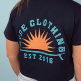 Women's Sunrise Crop Tee Navy