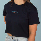 Women's Sunrise Crop Tee Navy