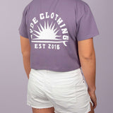 Women's Sunrise Crop Tee Lavender