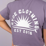 Women's Sunrise Crop Tee Lavender