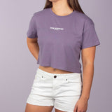 Women's Sunrise Crop Tee Lavender