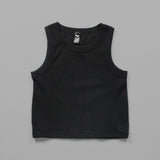 Women's Rib Crop Tank Black